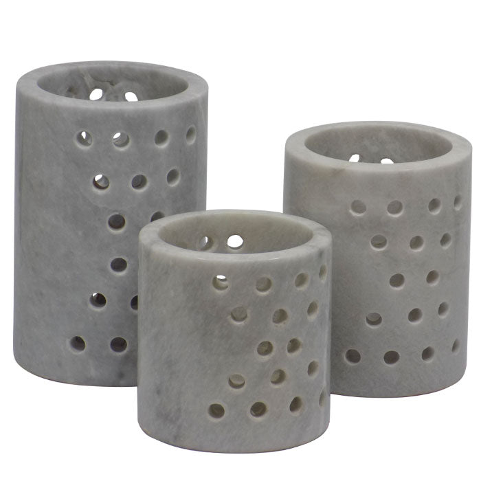 Marble Candle Holder Set