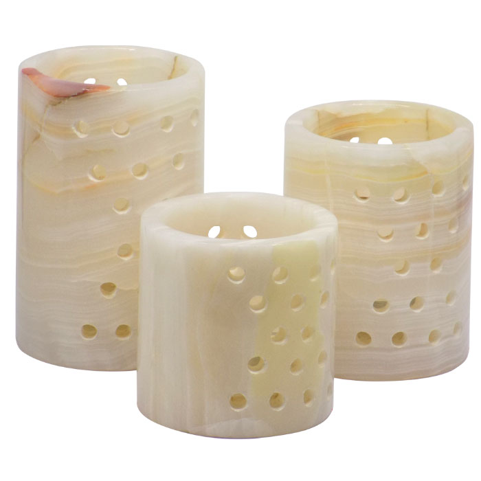 Marble Candle Holder Set