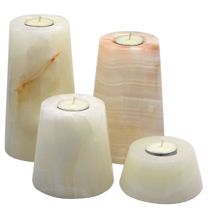 Marble Candle Holder Set