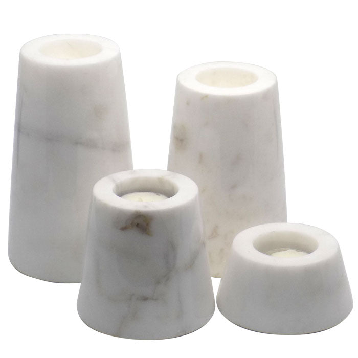 Marble Candle Holder Set